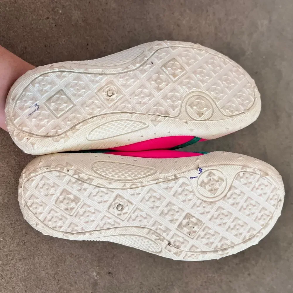 pink teal Youth girls water shoes size 13 slip on outdoor